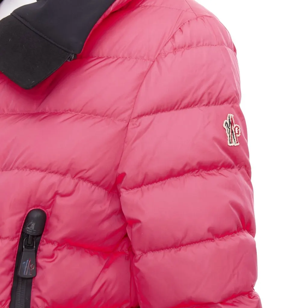 Moncler Pink Polyamide Coat Pink Polyamide Very good - Back View