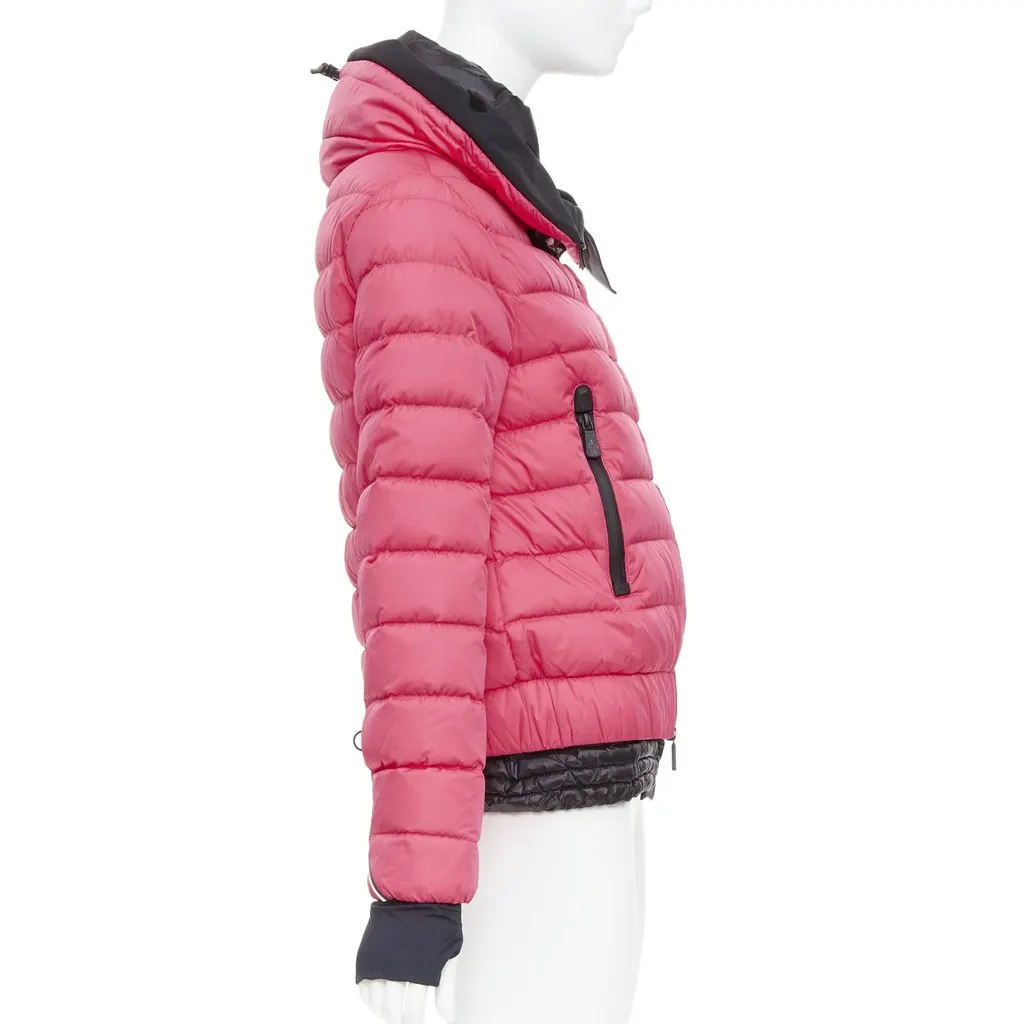 Moncler Pink Polyamide Coat Pink Polyamide Very good - Model View