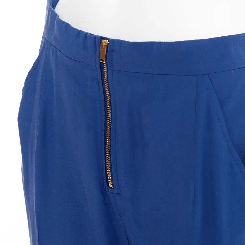 Celine Blue Silk Trouser Blue Silk Very good - Back View