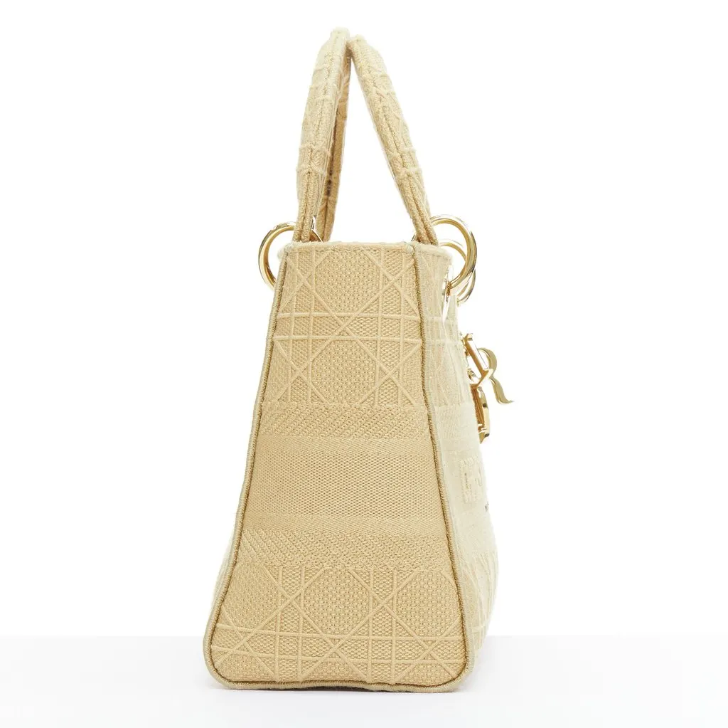 Dior Lady D-Lite Beige Polyester Very good - Model View