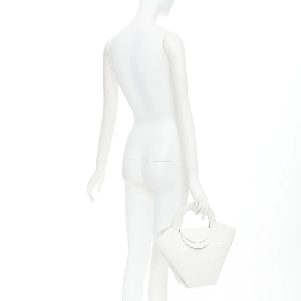 Bottega Veneta White Leather Handbag White Leather Very good - Back View