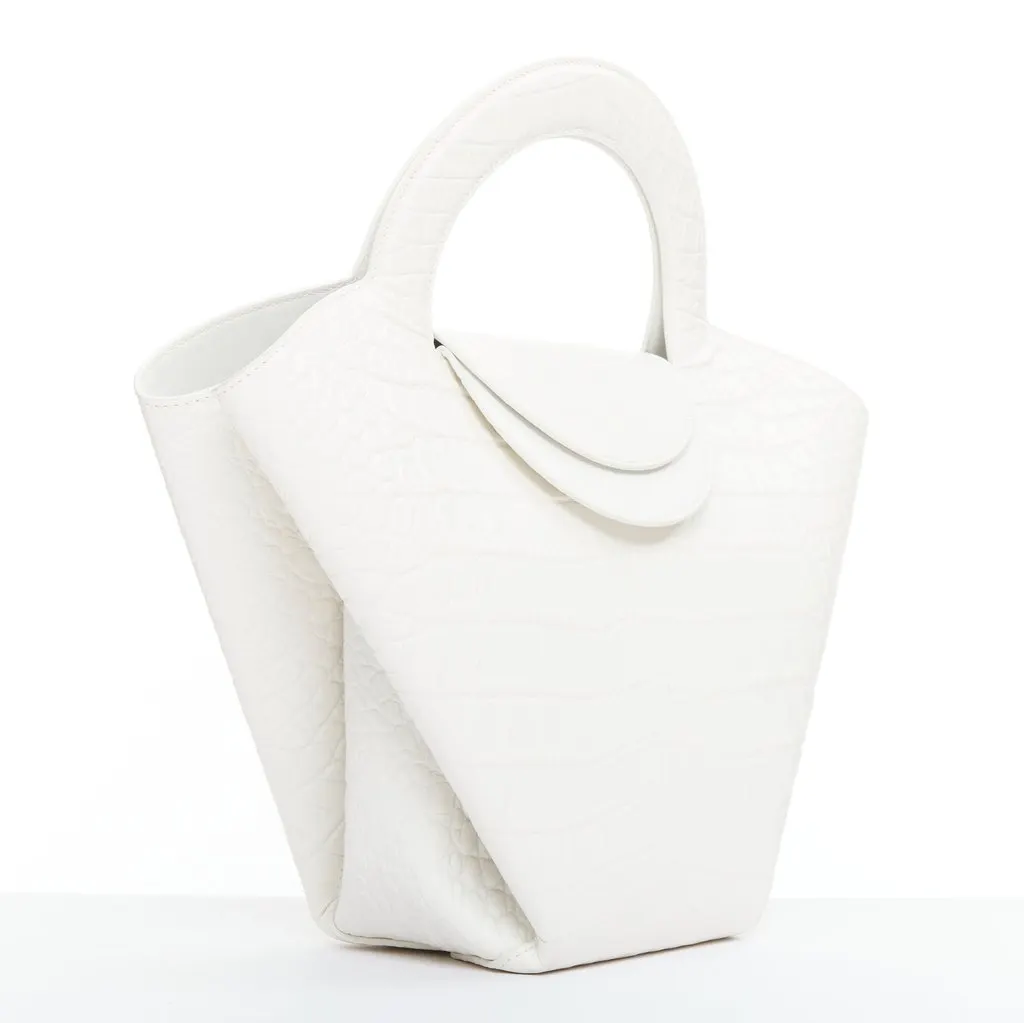 Bottega Veneta White Leather Handbag White Leather Very good - Inside View