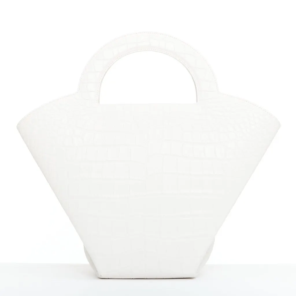 Bottega Veneta White Leather Handbag White Leather Very good - Box View