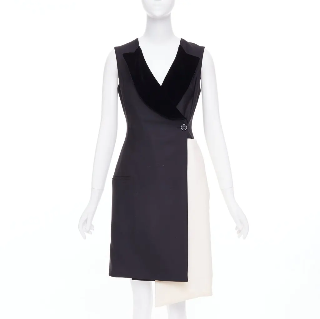 Dior Black Wool Dress Black Wool Very good - Front View