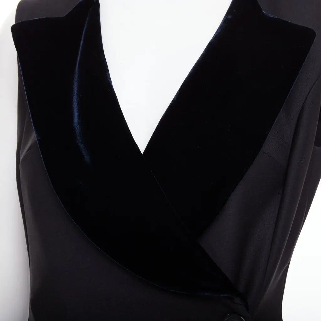 Dior Black Wool Dress Black Wool Very good - Back View
