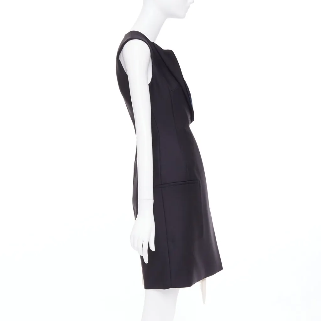 Dior Black Wool Dress Black Wool Very good - Box View