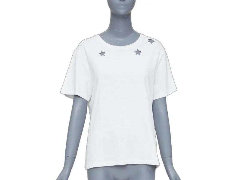 Saint Laurent Ecru Cotton Top Ecru Cotton Fair - Front View