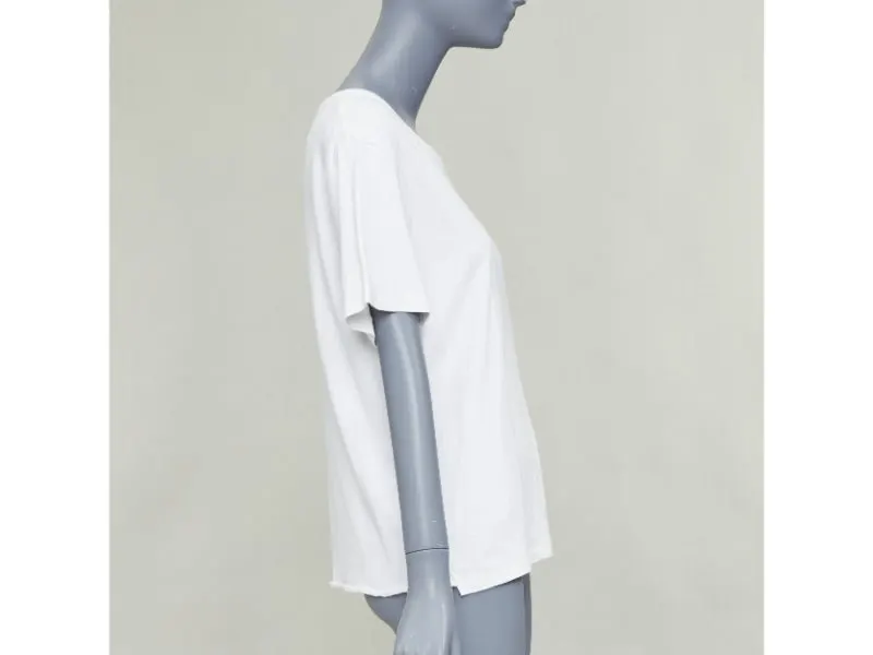 Saint Laurent Ecru Cotton Top Ecru Cotton Fair - Model View