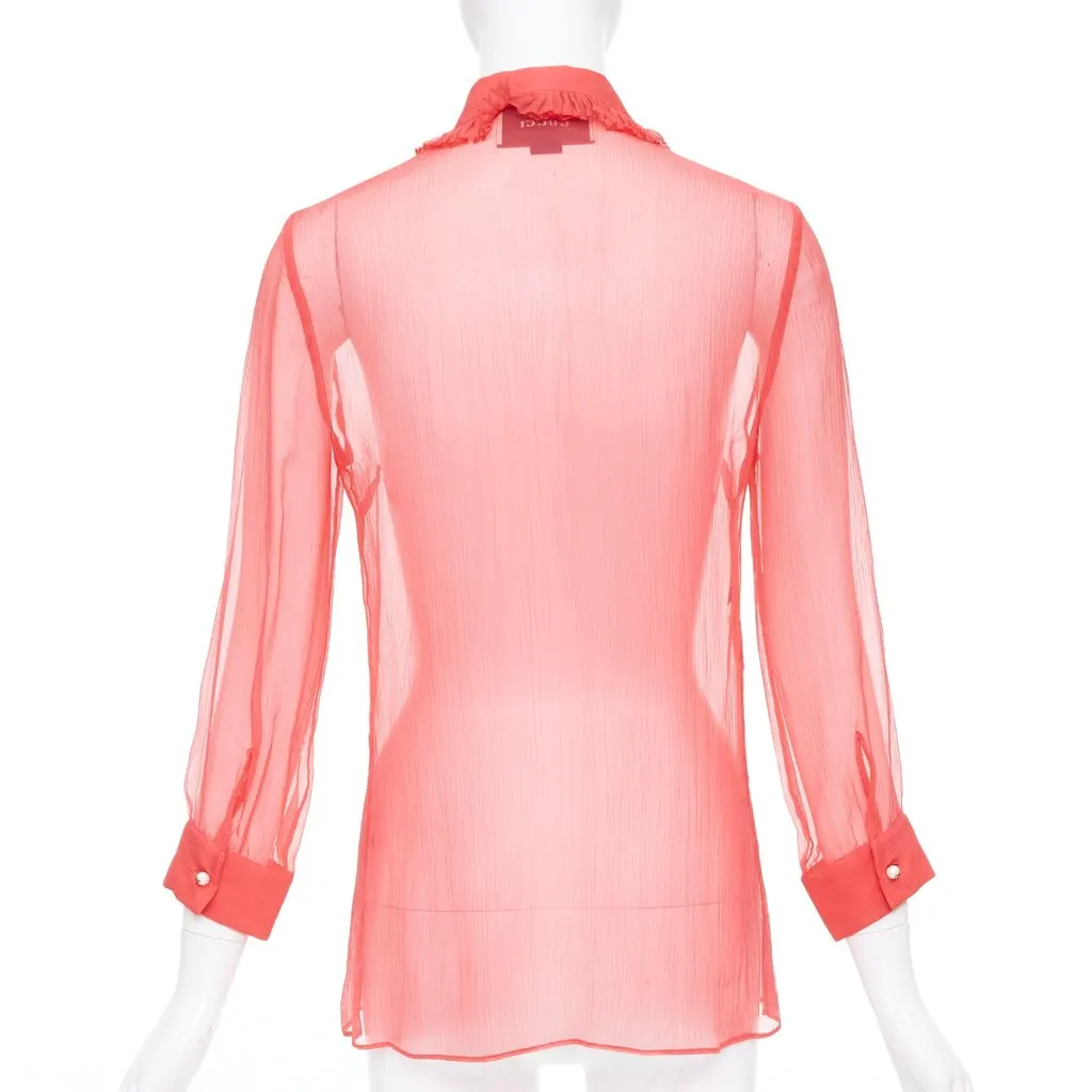 Gucci Red Silk Top Red Silk Very good - Box View