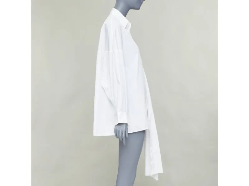Yohji Yamamoto White Cotton Top White Cotton Very good - Model View