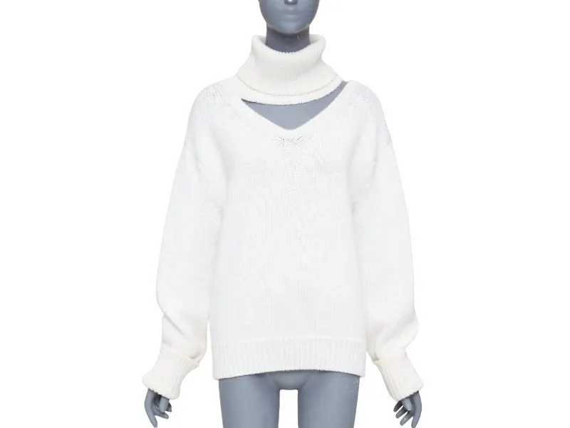 Monse Ecru Wool Knitwear Ecru Wool Very good - Front View