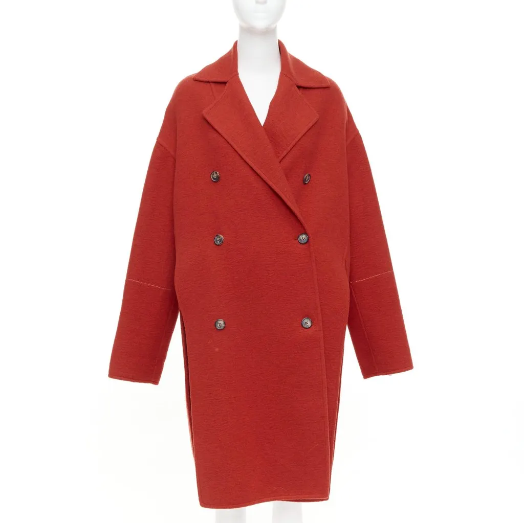 Celine Oversized Cashmere Coat Red Cashmere Very good - Front View