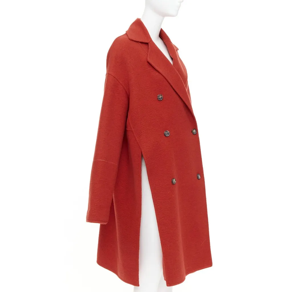 Celine Oversized Cashmere Coat Red Cashmere Very good - Model View