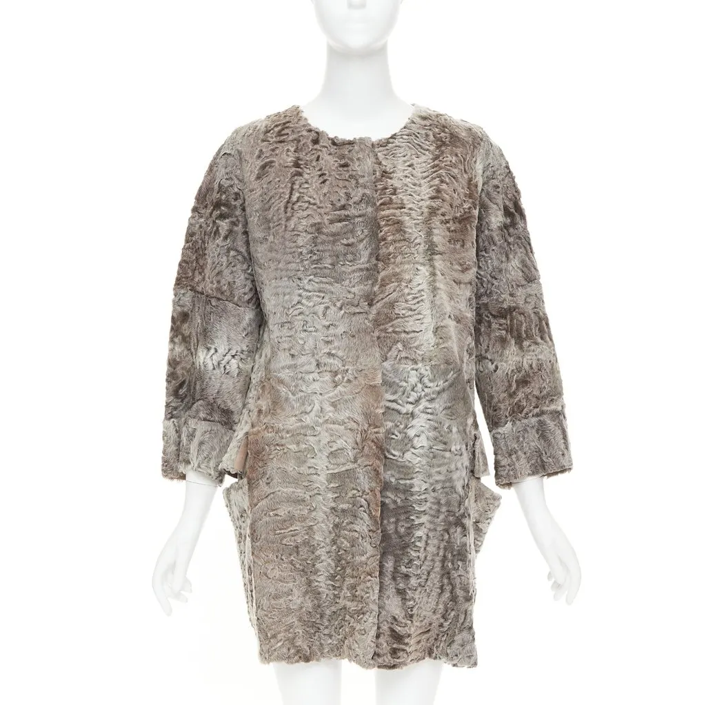 Marni Brown Fur Coat Brown Fur Very good - Front View