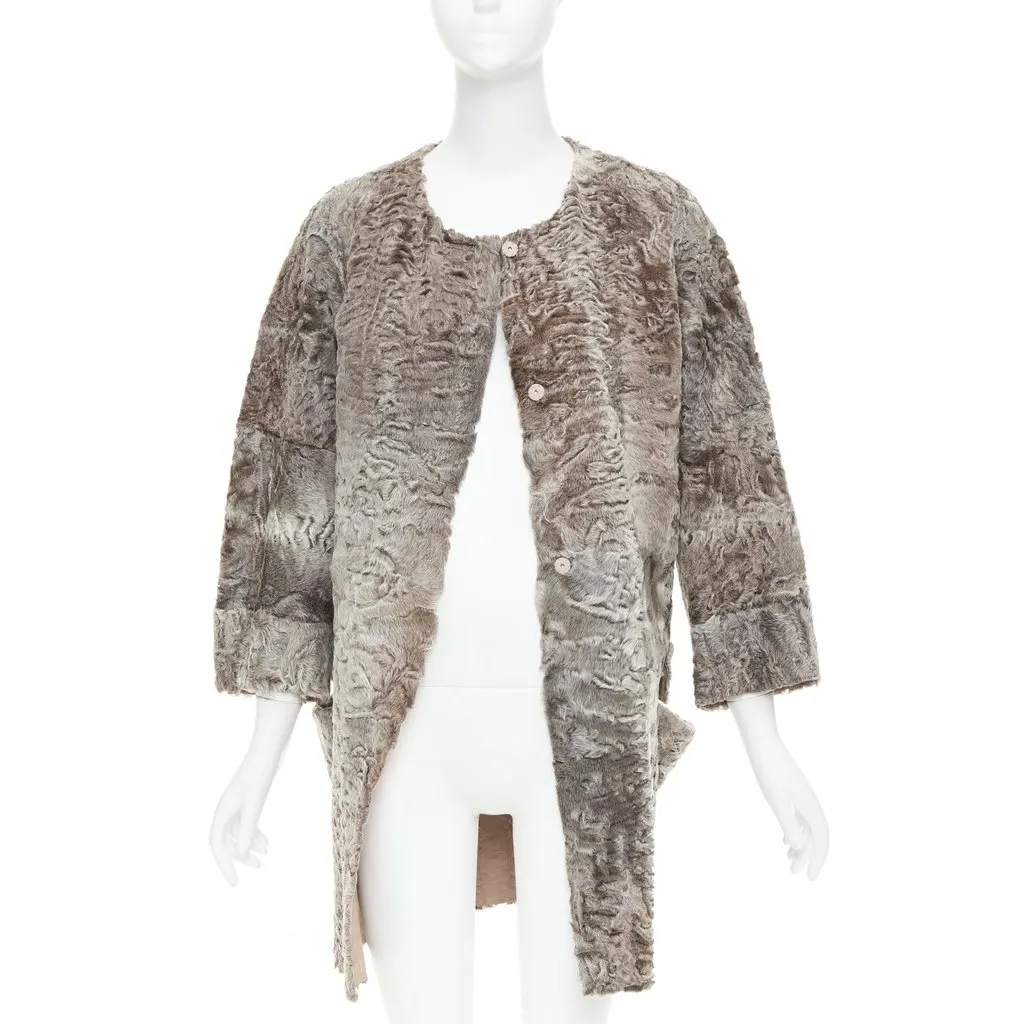 Marni Brown Fur Coat Brown Fur Very good - Inside View