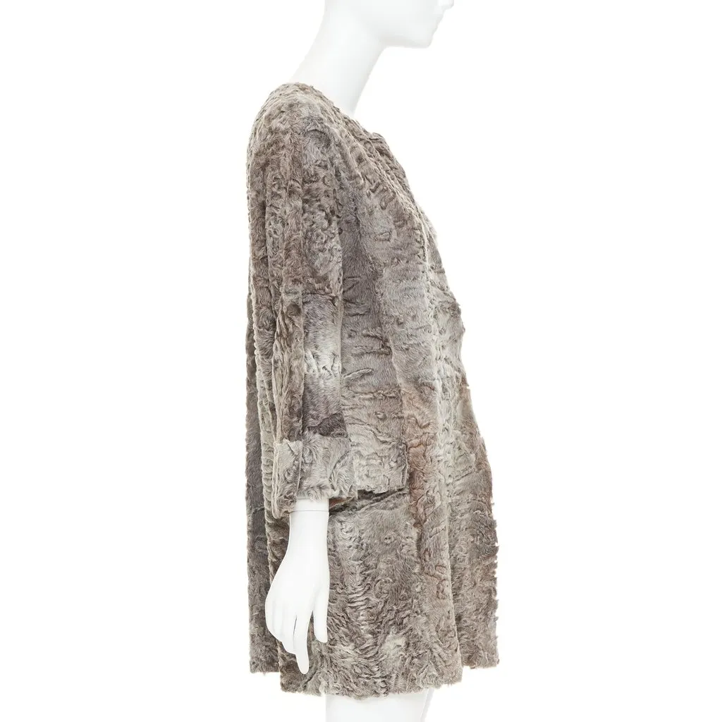 Marni Brown Fur Coat Brown Fur Very good - Box View