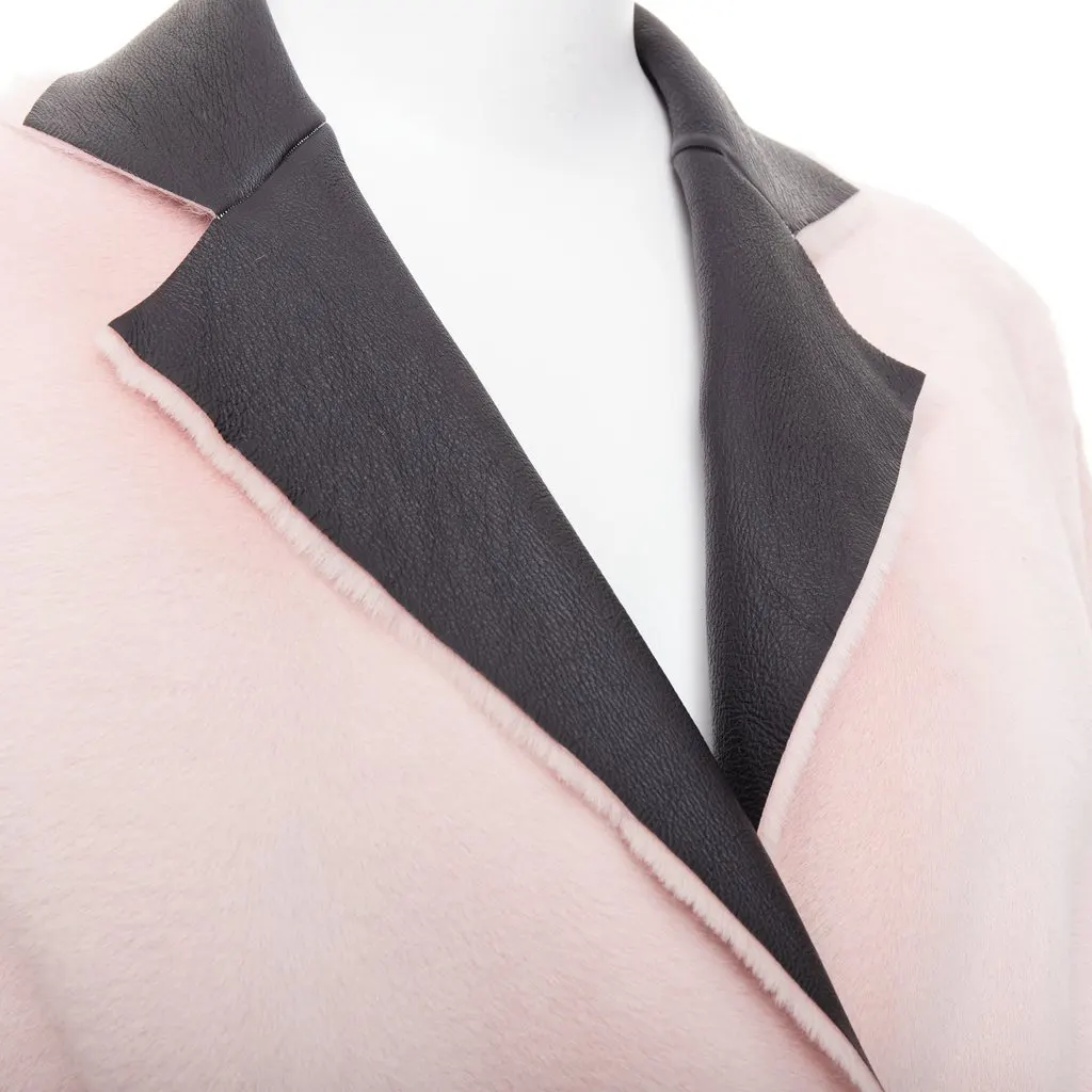 Celine Pink Leather Coat Pink Leather Very good - Back View