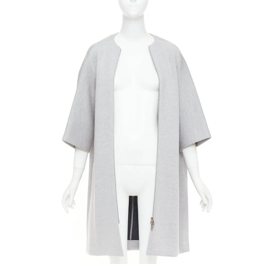 Dior Grey Wool Coat Grey Wool Very good - Back View