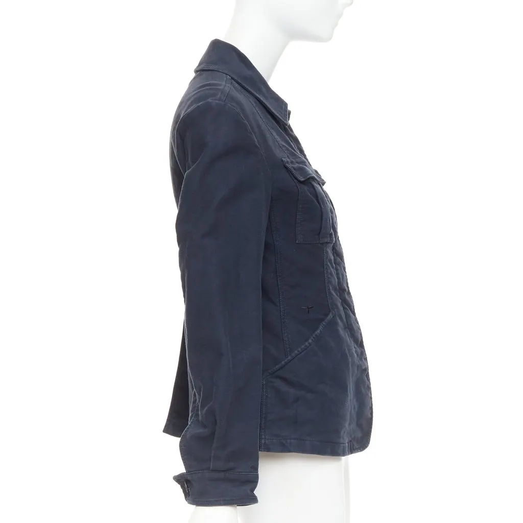 Dior Navy Cotton Coat Navy Cotton Very good - Box View