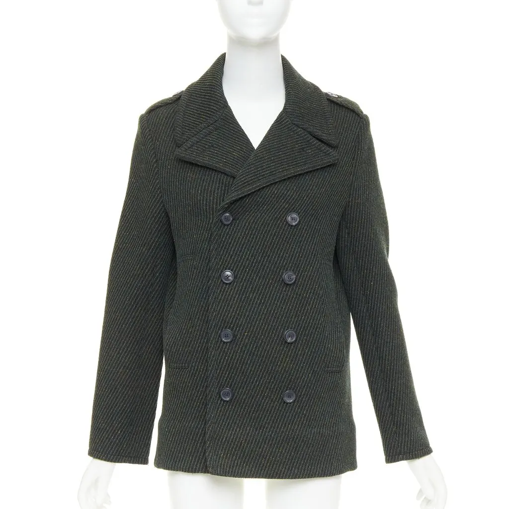 Dior Green Wool Coat Green Wool Very good - Front View