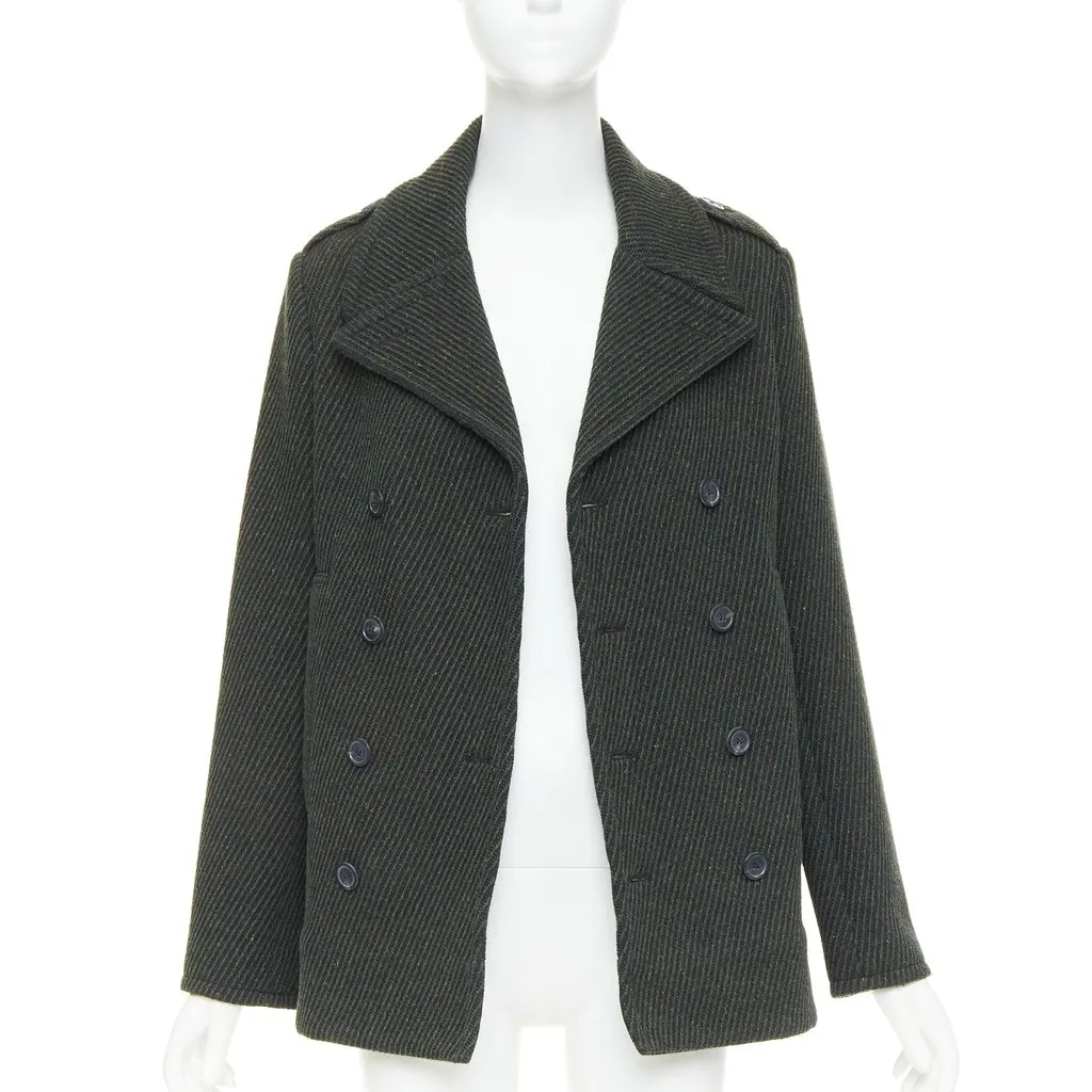 Dior Green Wool Coat Green Wool Very good - Inside View