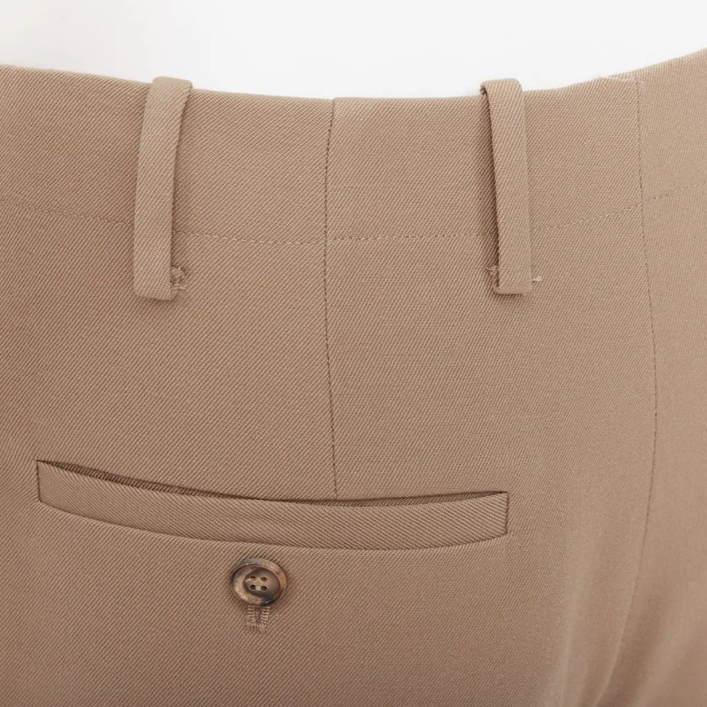 Marni Khaki Wool Shorts Khaki Wool Good - Back View