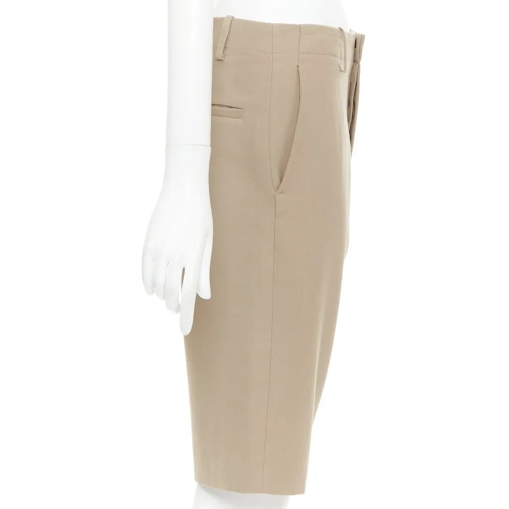Marni Khaki Wool Shorts Khaki Wool Good - Model View