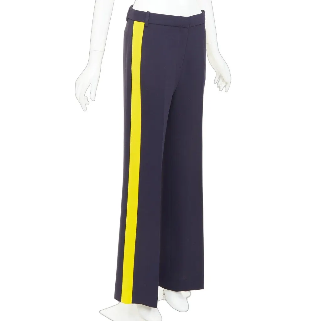 VICTORIA, VICTORIA BECKHAM Navy Polyester Trouser Navy Polyester Very good - Front View