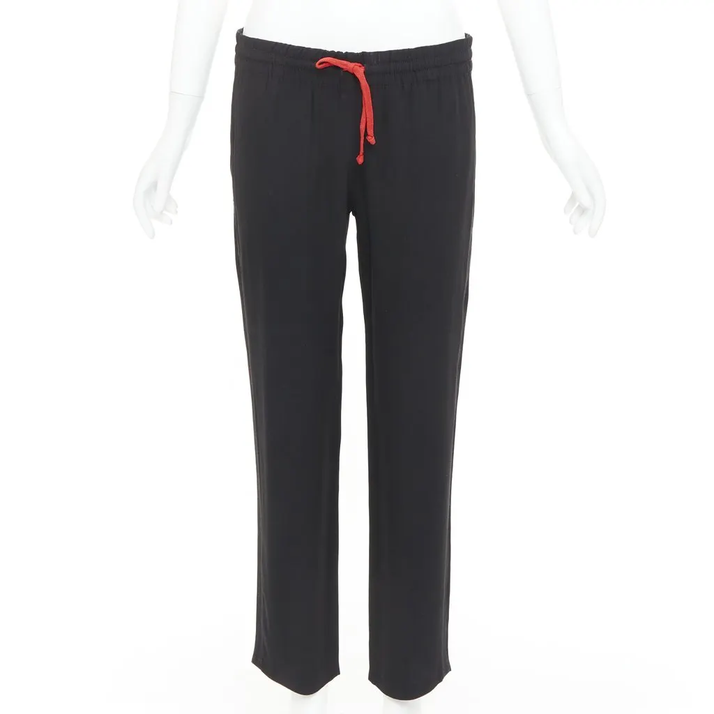 Celine Black Viscose Trouser Black Viscose Very good - Front View