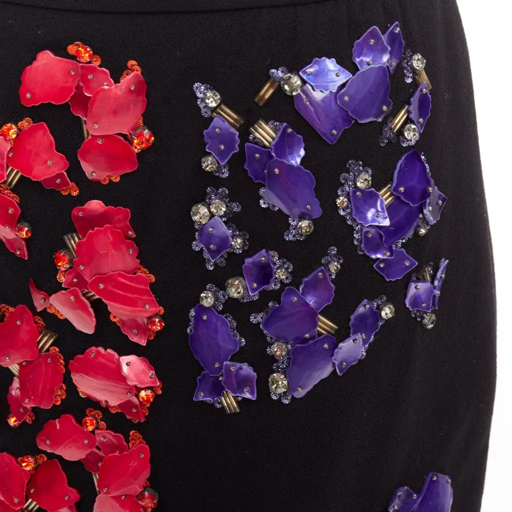 Peter Pilotto Black Wool Skirt Black Wool Good - Back View