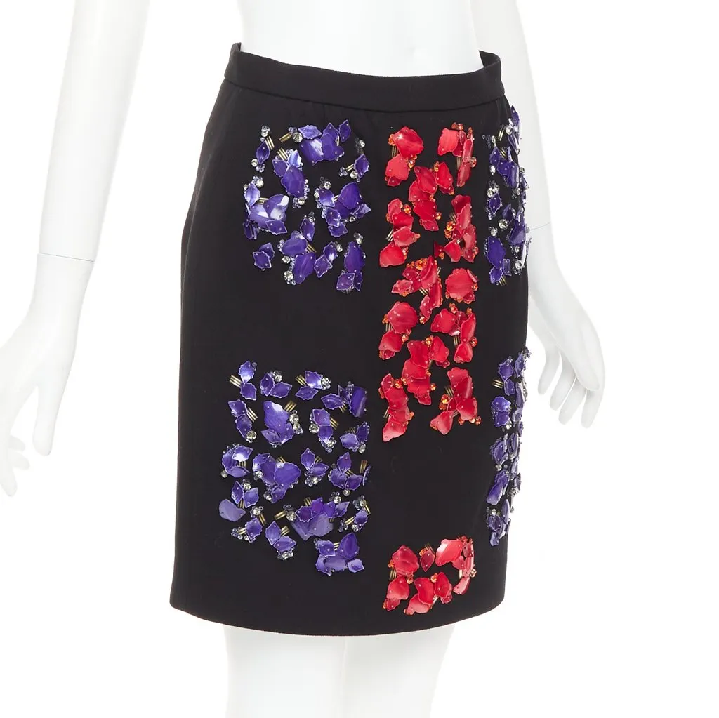 Peter Pilotto Black Wool Skirt Black Wool Good - Inside View