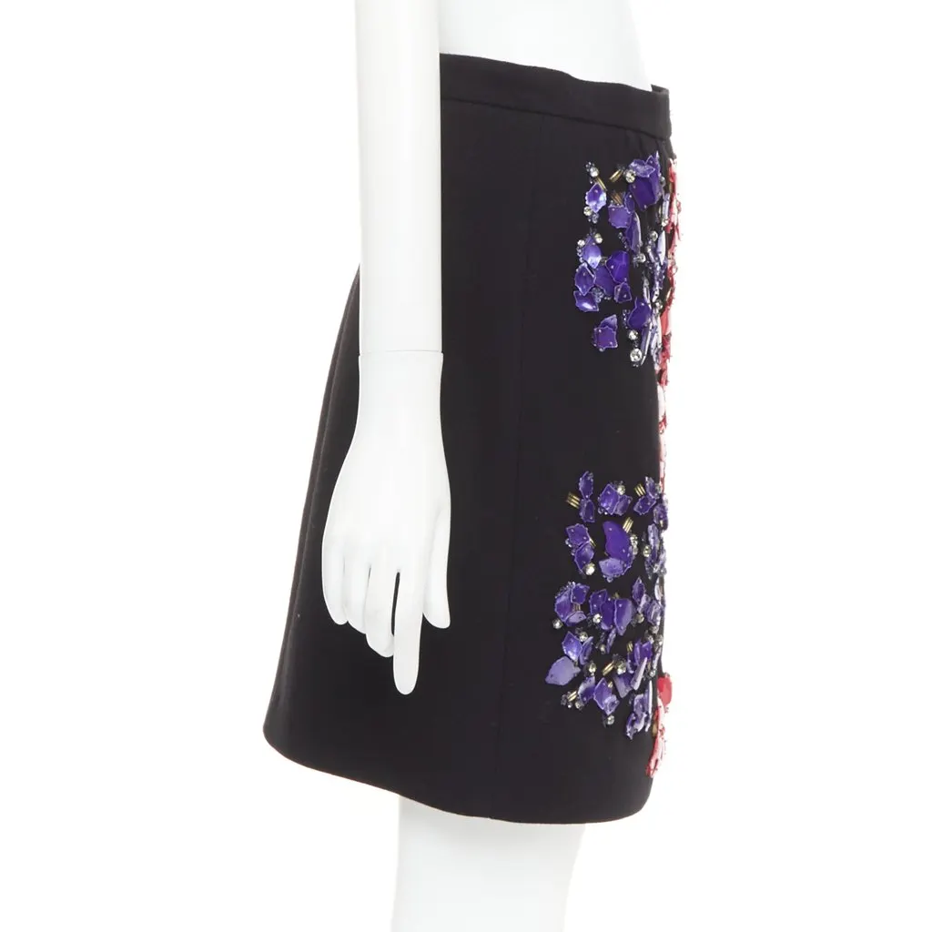 Peter Pilotto Black Wool Skirt Black Wool Good - Model View