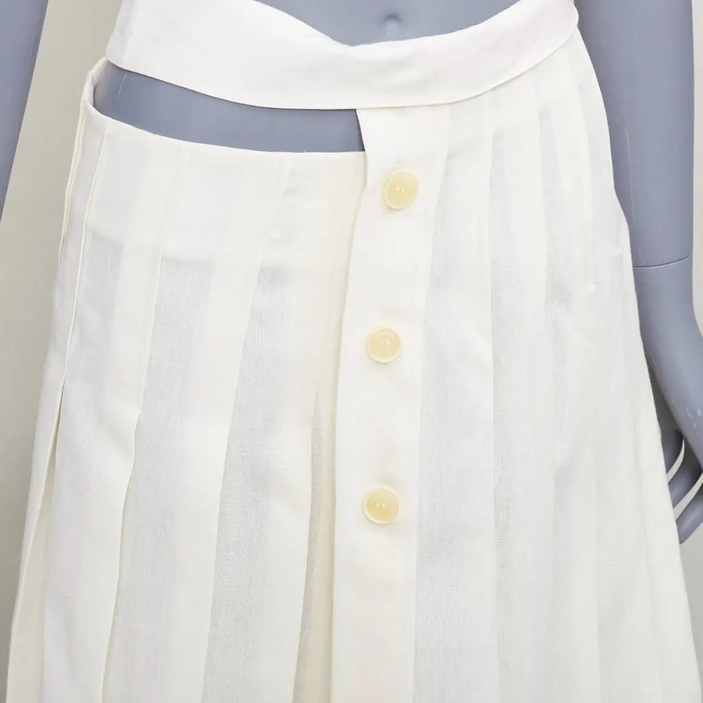 Jacquemus Ecru Linen Skirt Ecru Linen Very good - Back View
