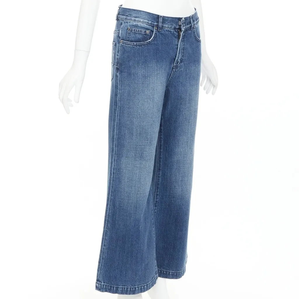 Dior Blue Cotton Jeans Blue Cotton Very good - Inside View