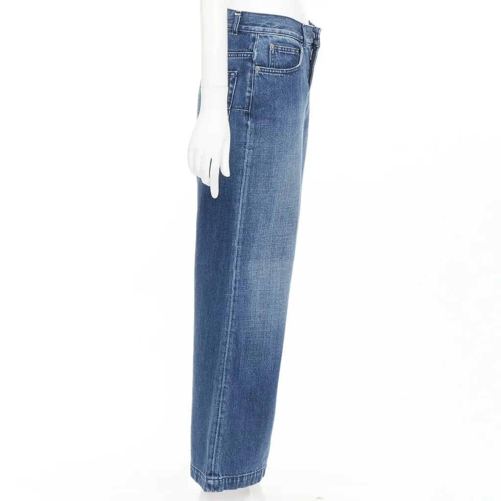 Dior Blue Cotton Jeans Blue Cotton Very good - Model View
