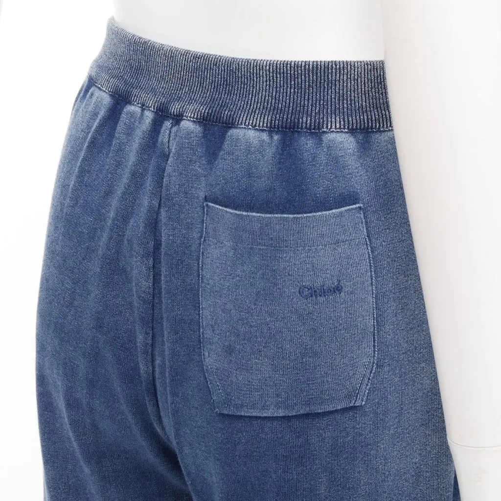 Chloé Blue Cotton Trouser Blue Cotton Very good - Back View