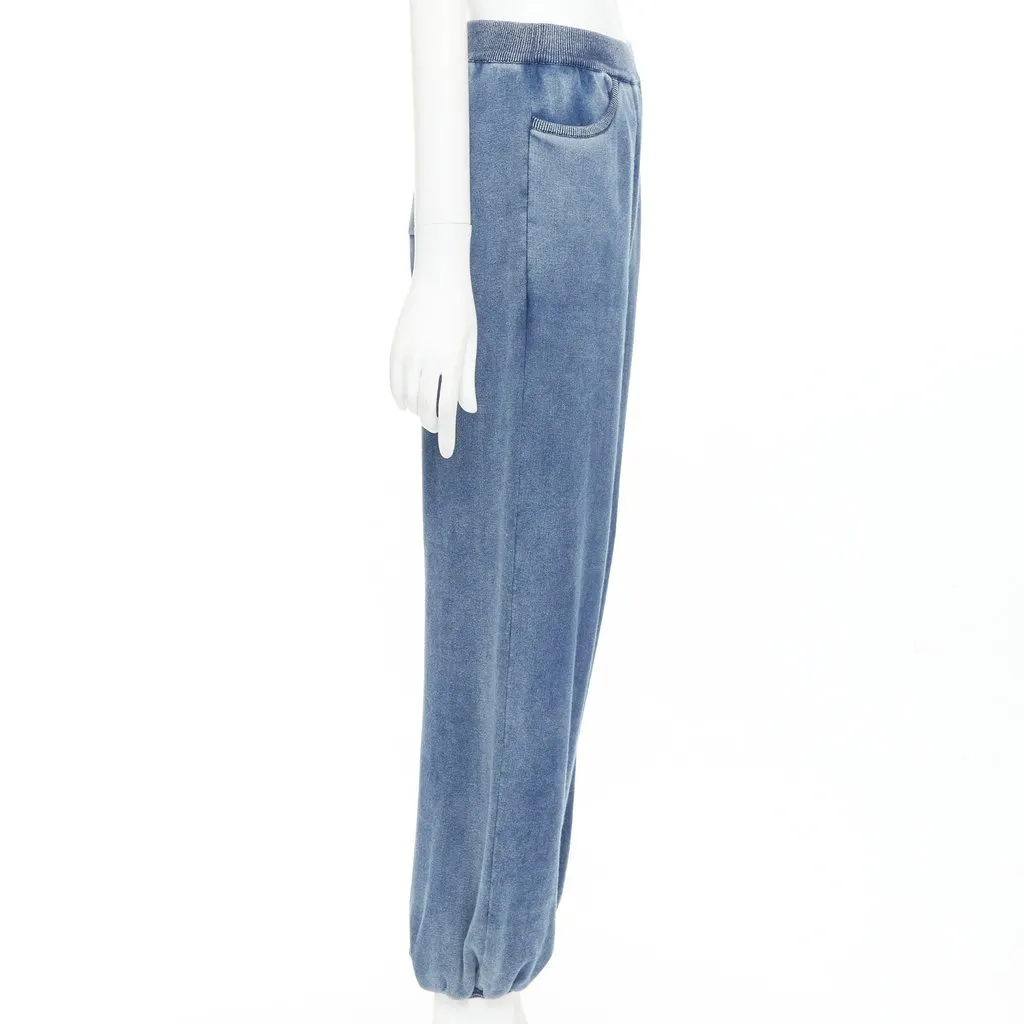 Chloé Blue Cotton Trouser Blue Cotton Very good - Model View
