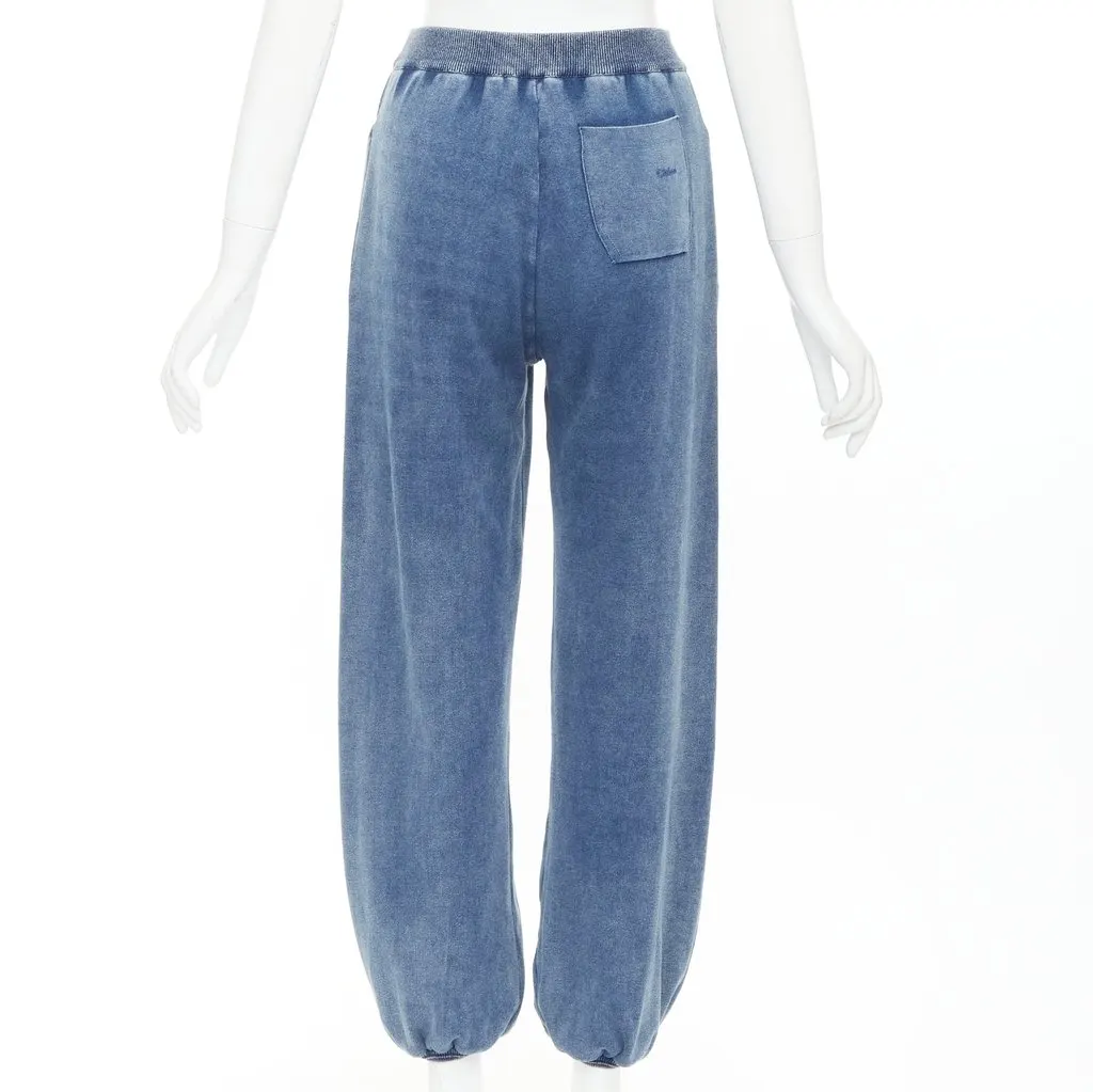 Chloé Blue Cotton Trouser Blue Cotton Very good - Box View