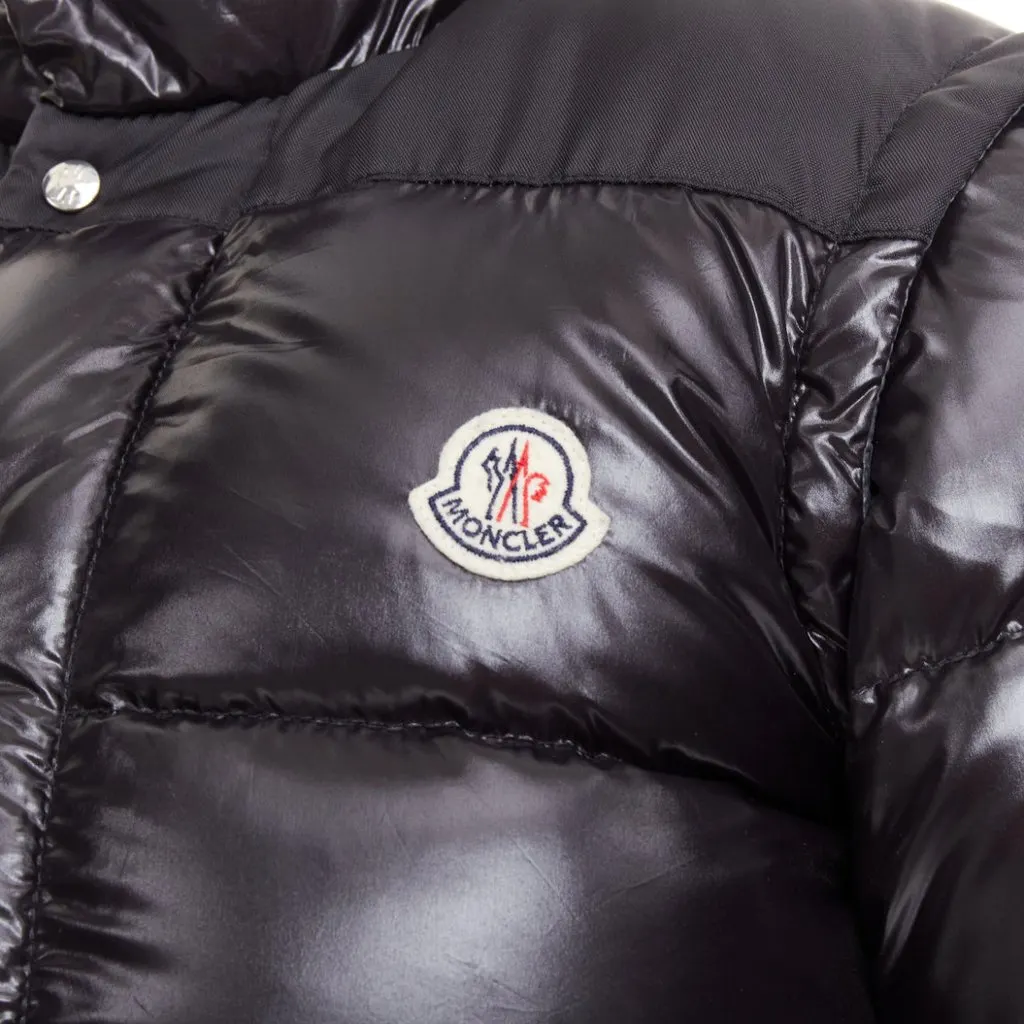 Moncler Black Polyamide Coat Black Polyamide Good - Back View