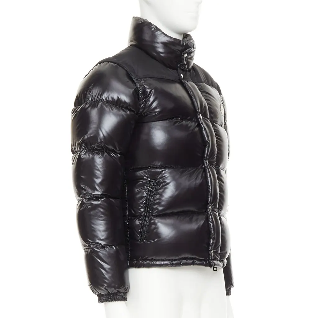 Moncler Black Polyamide Coat Black Polyamide Good - Model View