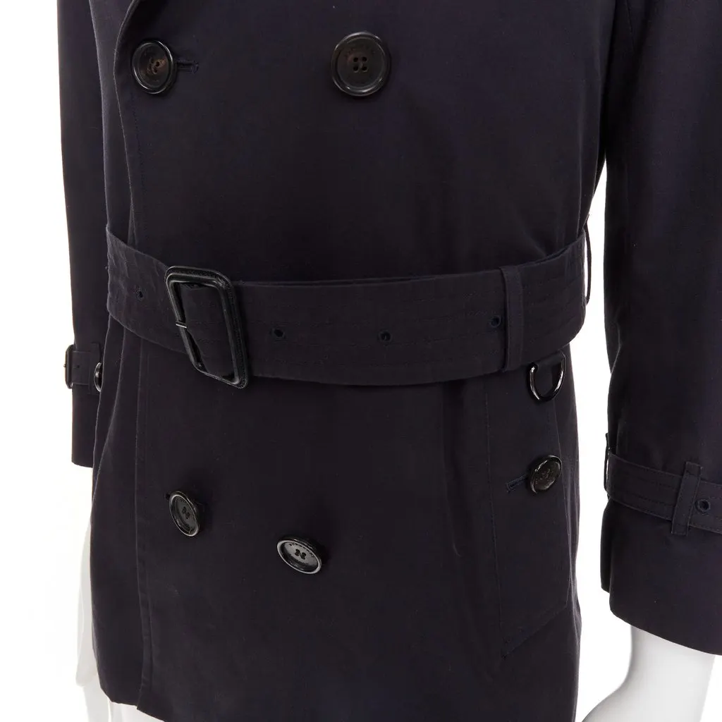 Burberry Black Cotton Coat Black Cotton Fair - Back View