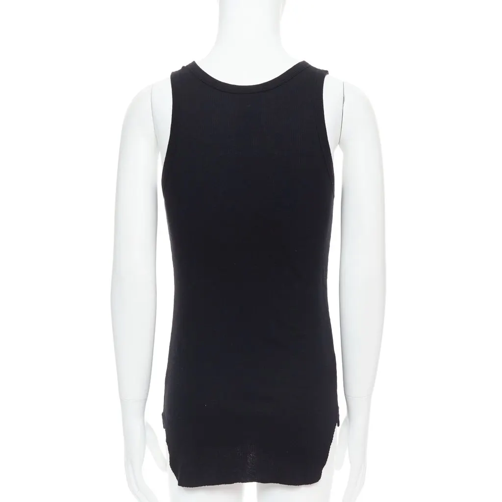 Ann Demeulemeester Ribbed Tank Top Black Cotton Good - Box View
