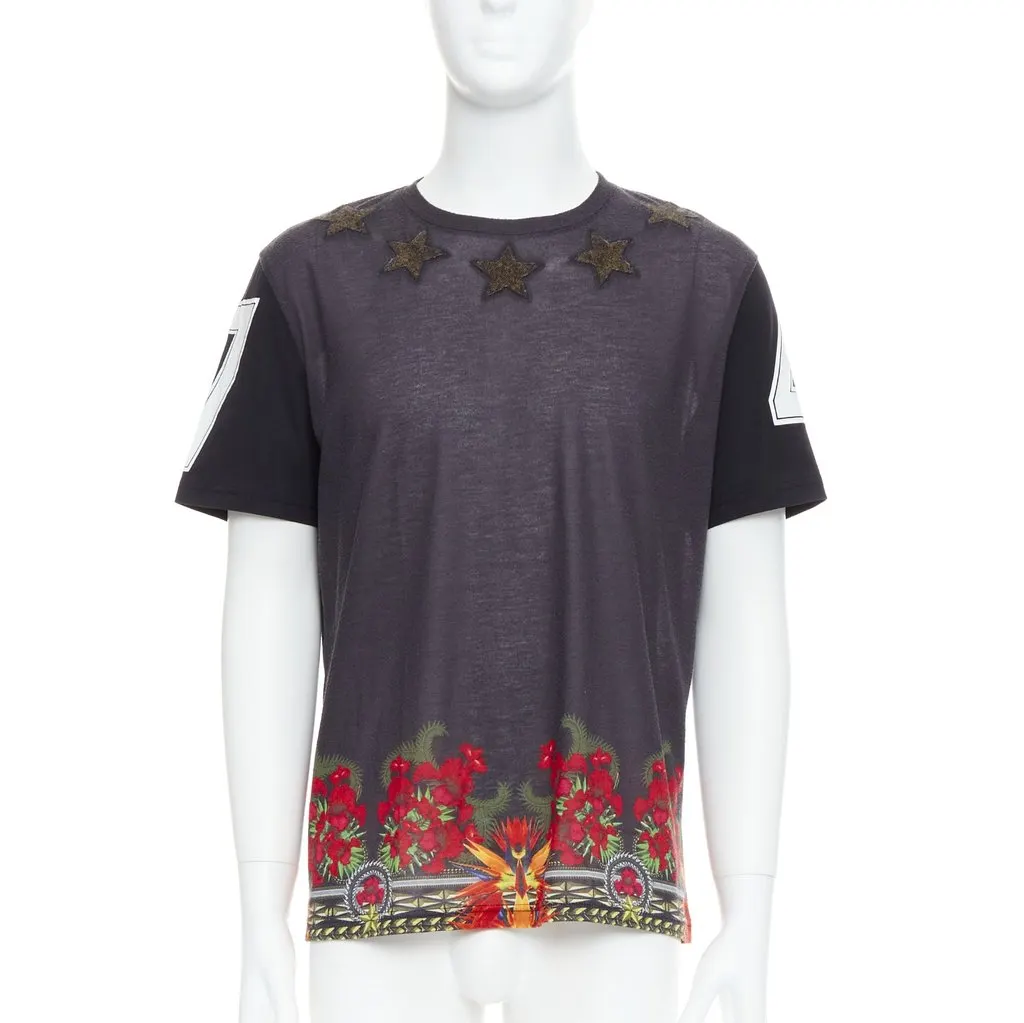 Givenchy Star Applique Shirt Black Polyester Very good - Back View