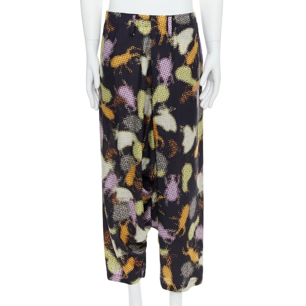 Issey Miyake Abstract Harem Pants MultiColor Polyester Never worn - Front View