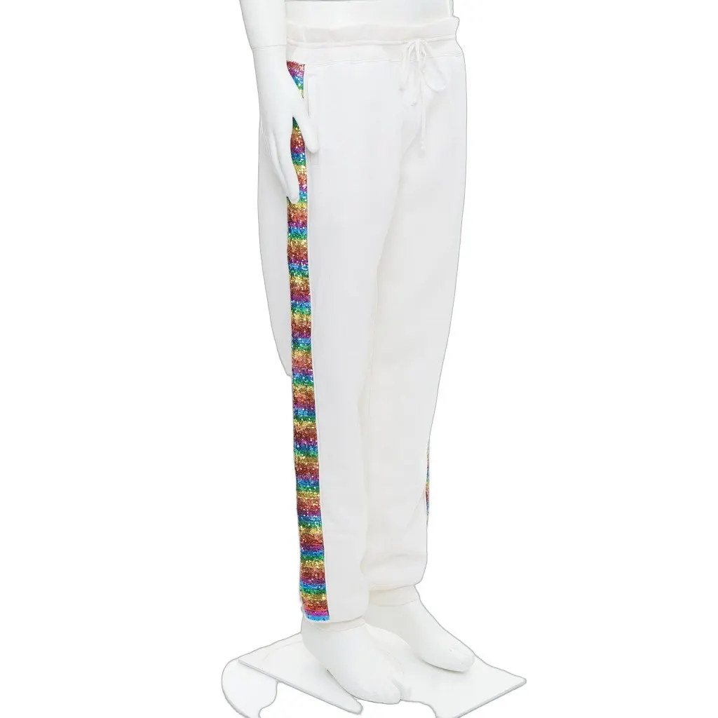 Marc Jacobs Sequin Jogger Pants Ecru Fair - Front View