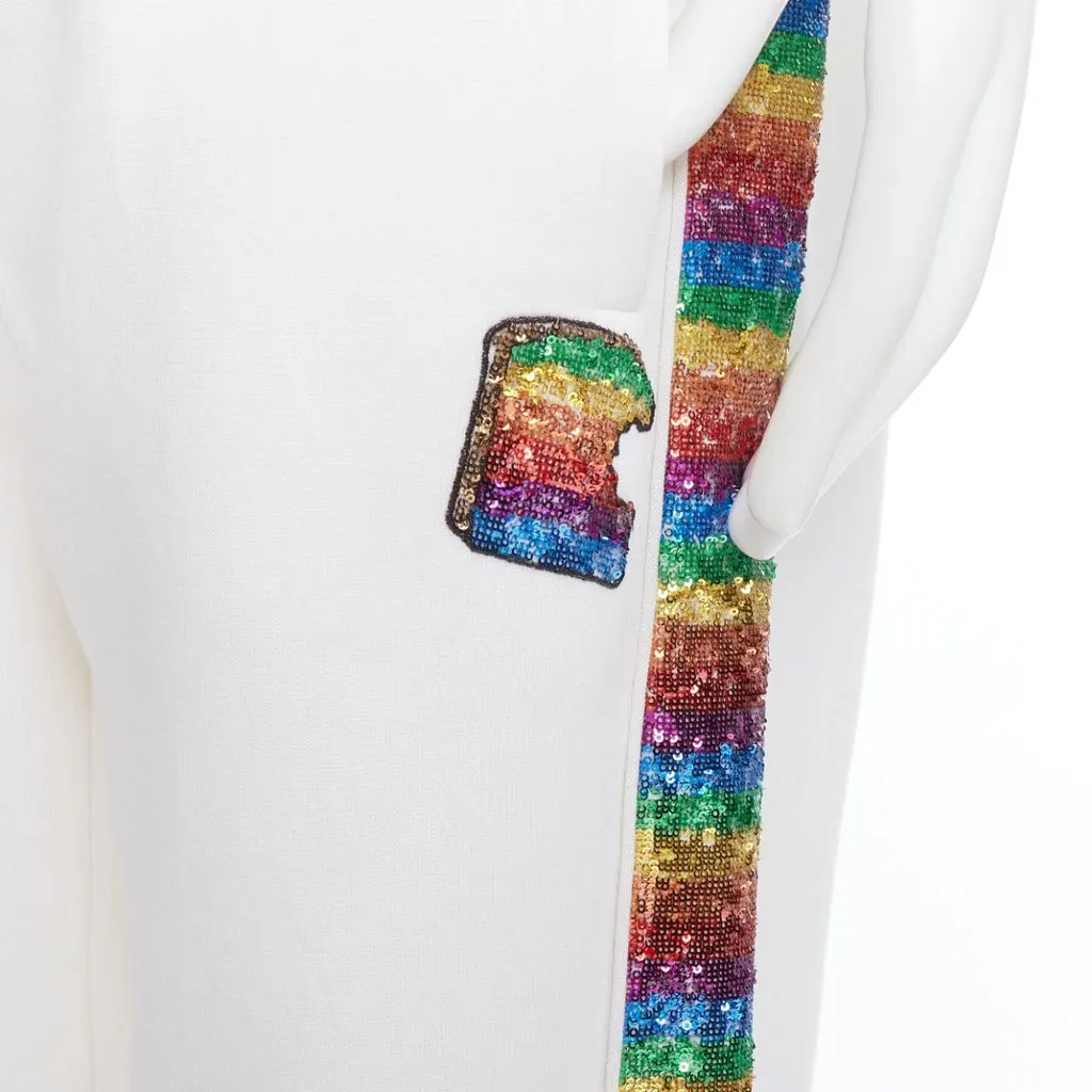 Marc Jacobs Sequin Jogger Pants Ecru Fair - Back View