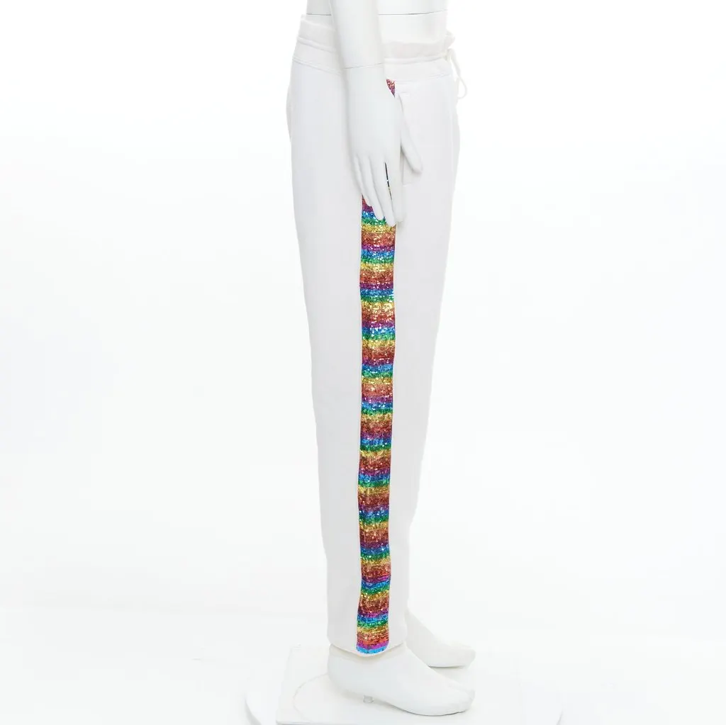 Marc Jacobs Sequin Jogger Pants Ecru Fair - Model View