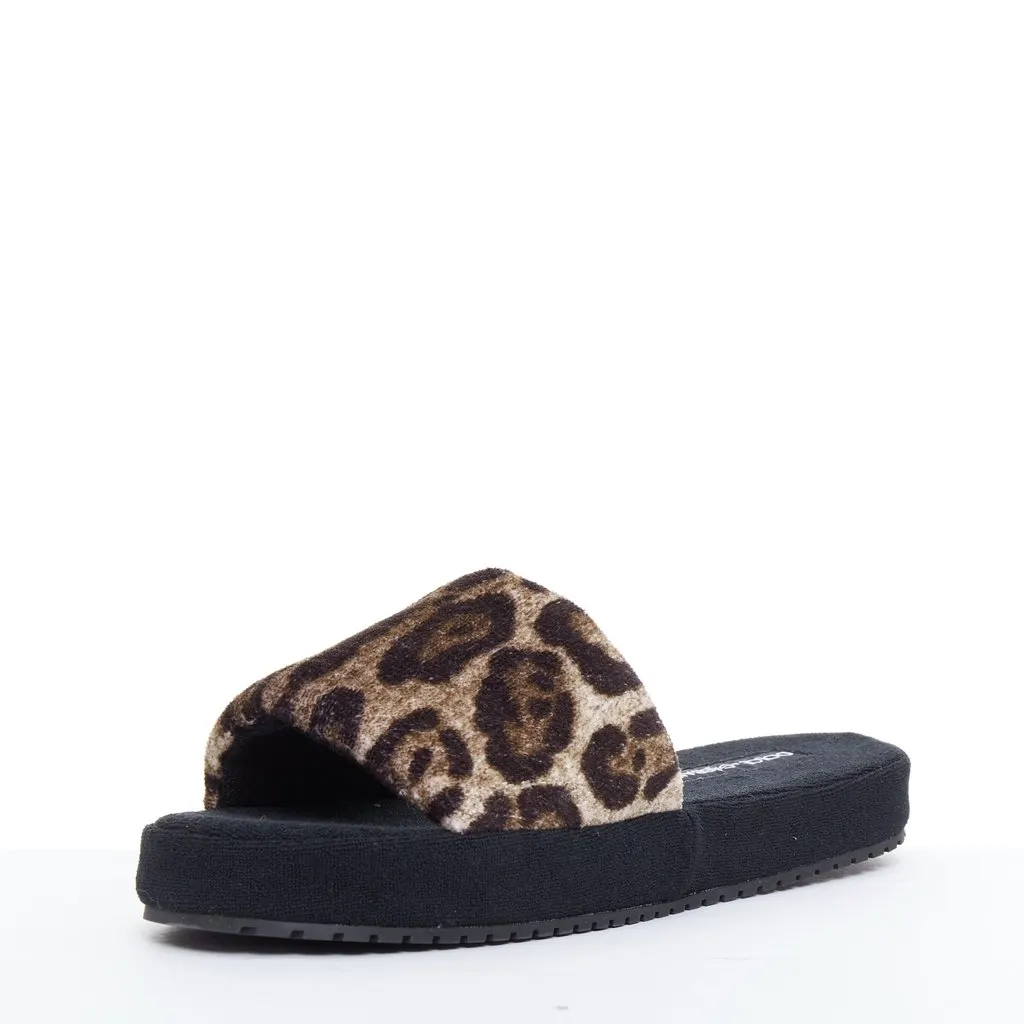 Dolce & Gabbana Leopard Foam Slides Brown Very good - Box View