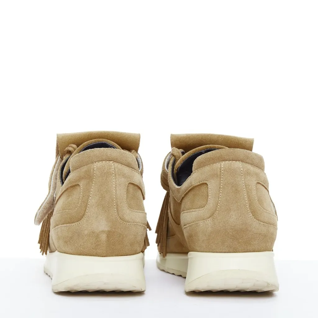 Pierre Hardy Fringe Loafer Sneakers Beige Suede Good - Box View