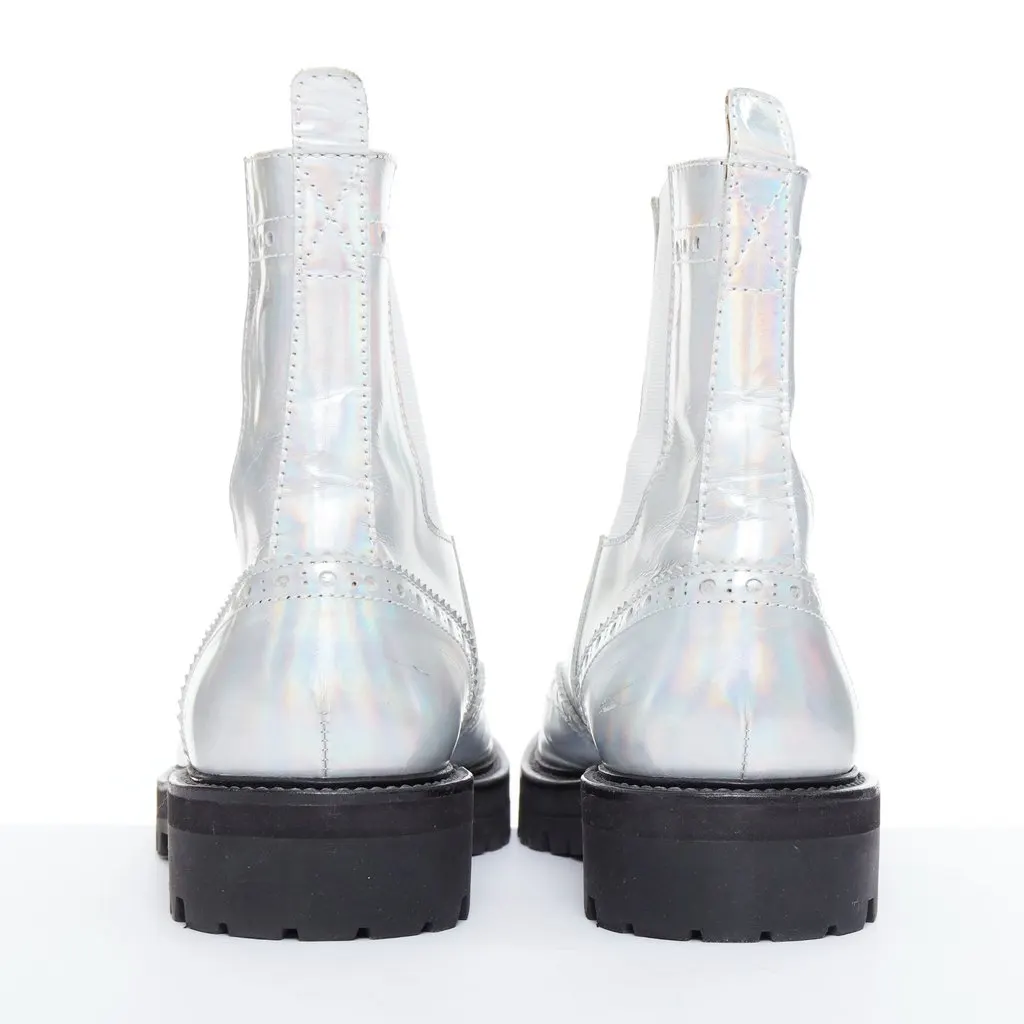 JUUN.J Crystal Eyelet Tall Boots Silver Fair - Box View